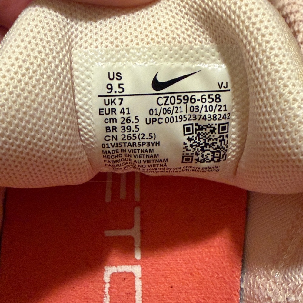 Nike Pink and White Athletic Sneakers - Picture 6 of 6